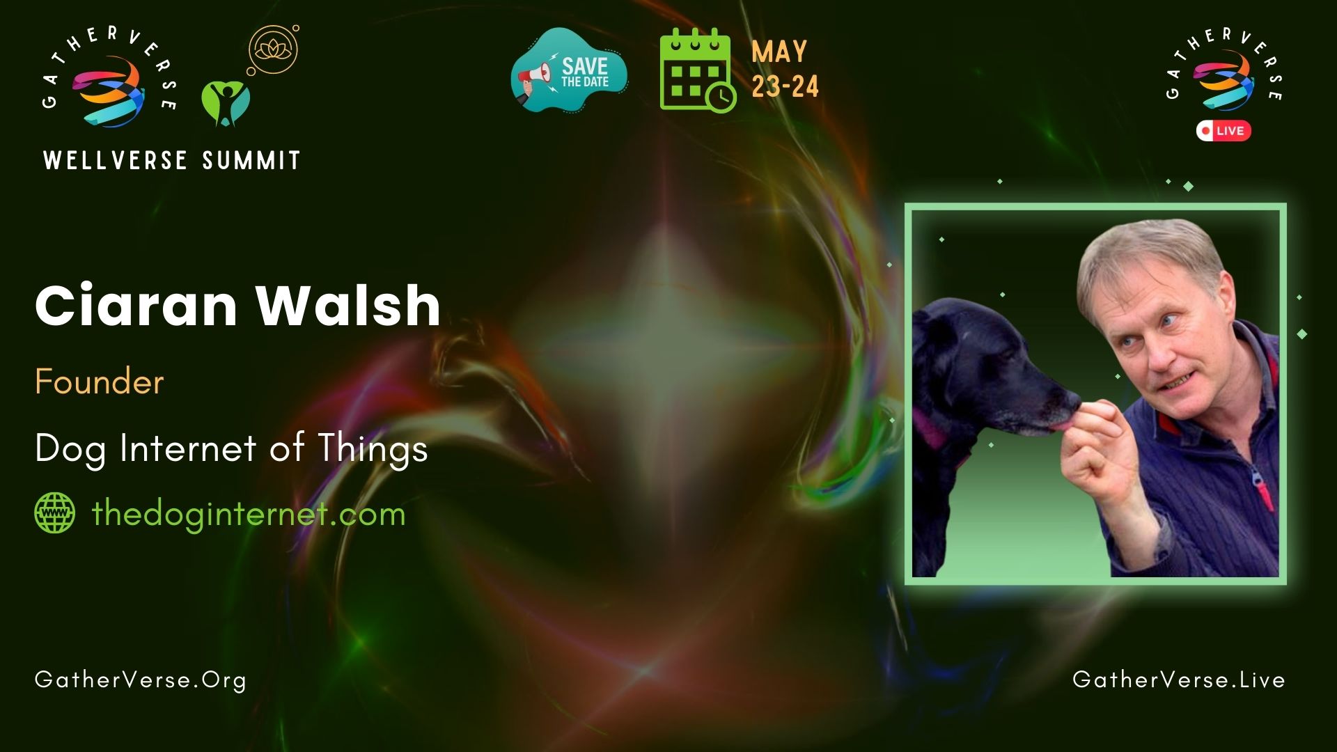 Ciaran Walsh - GatherVerse WellVerse Summit - Speaker Card