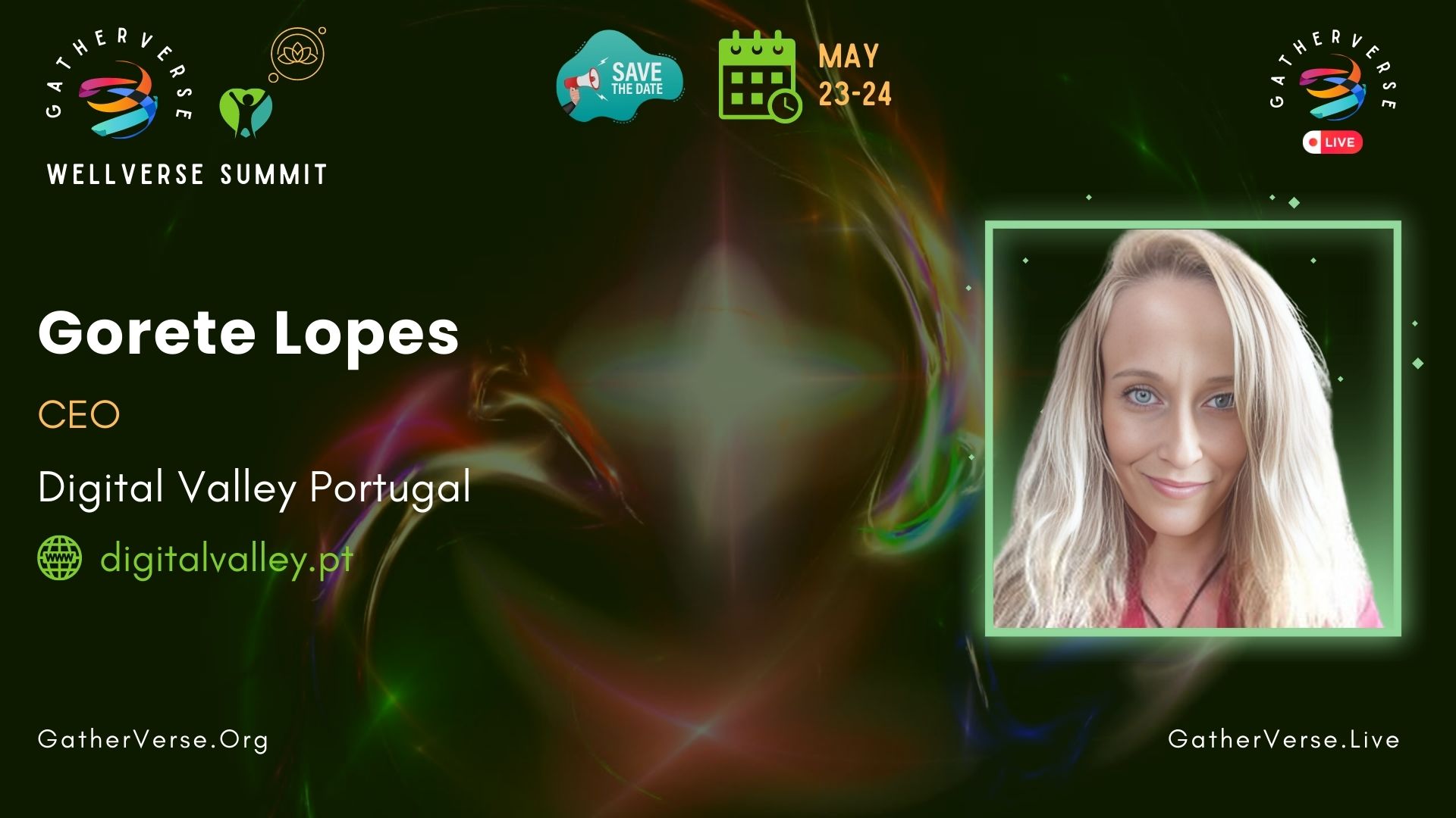 Gorete Lopes - GatherVerse WellVerse Summit - Speaker Card