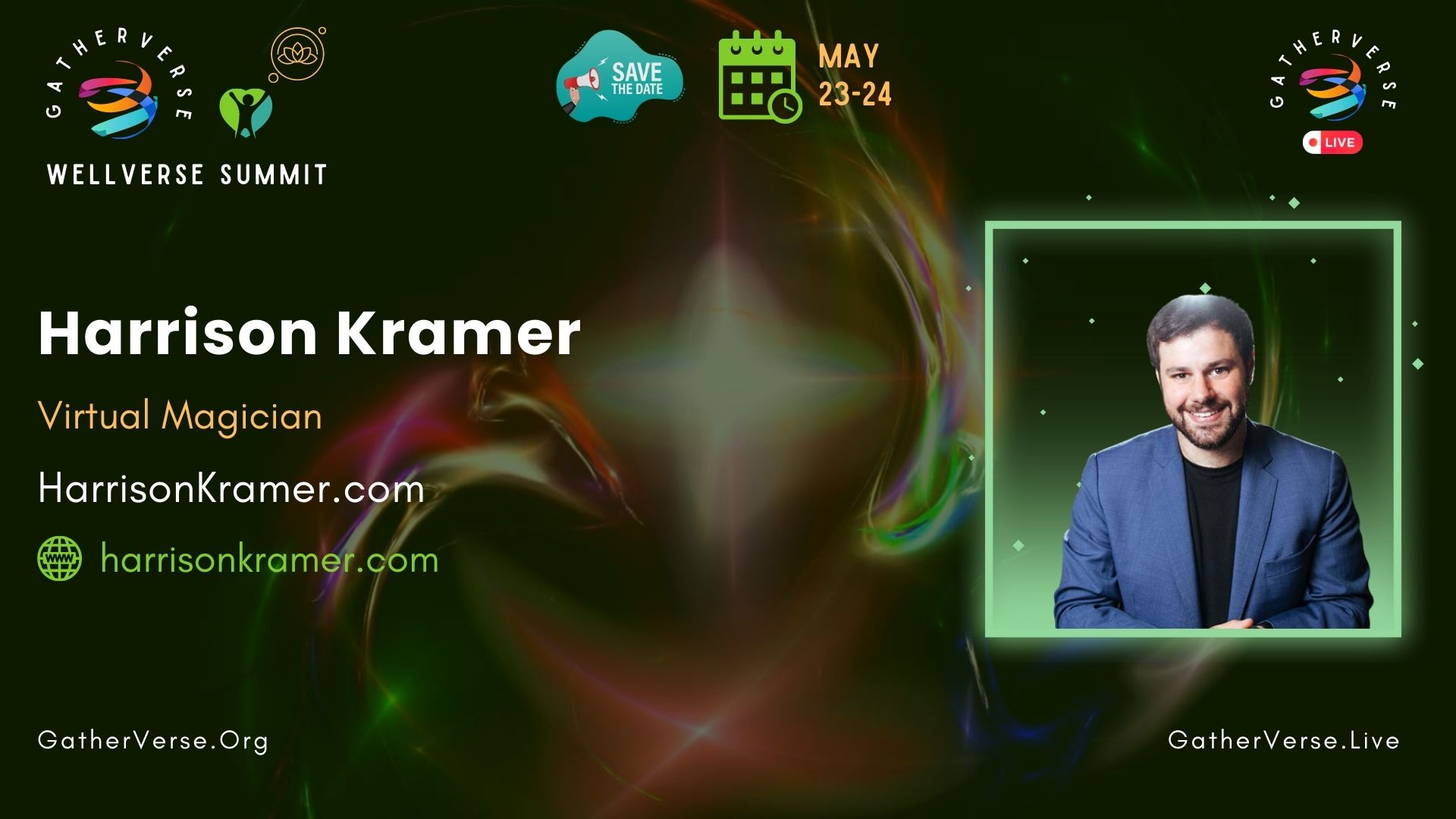 Harrison Kramer - GatherVerse WellVerse Summit - Speaker Card