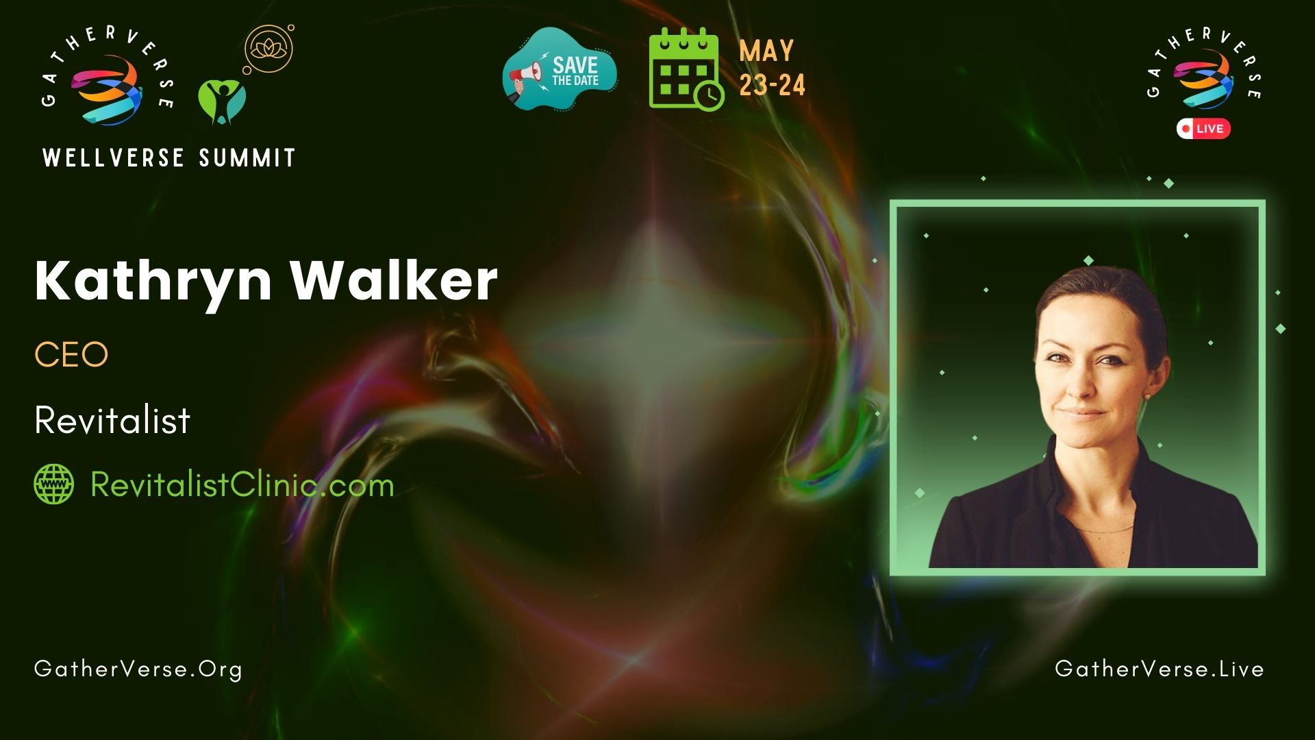 Kathryn Walker - GatherVerse WellVerse Summit - Speaker Card