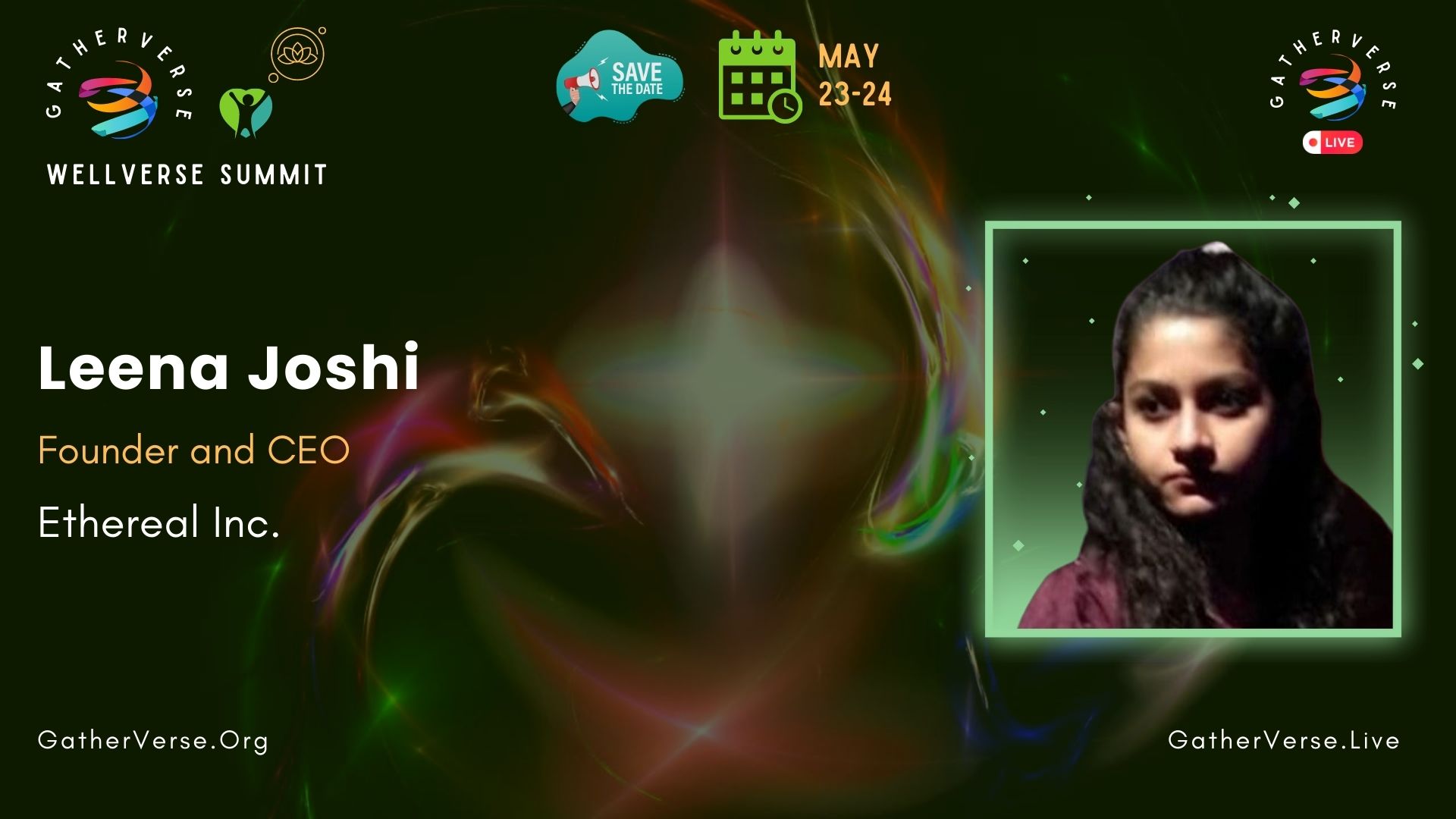 Leena Joshi - GatherVerse WellVerse Summit - Speaker Card