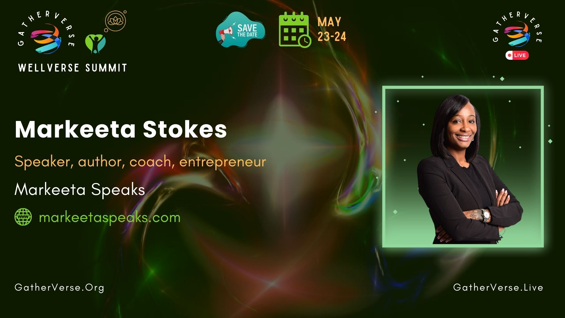 Markeeta Stokes - GatherVerse WellVerse Summit - Speaker Card