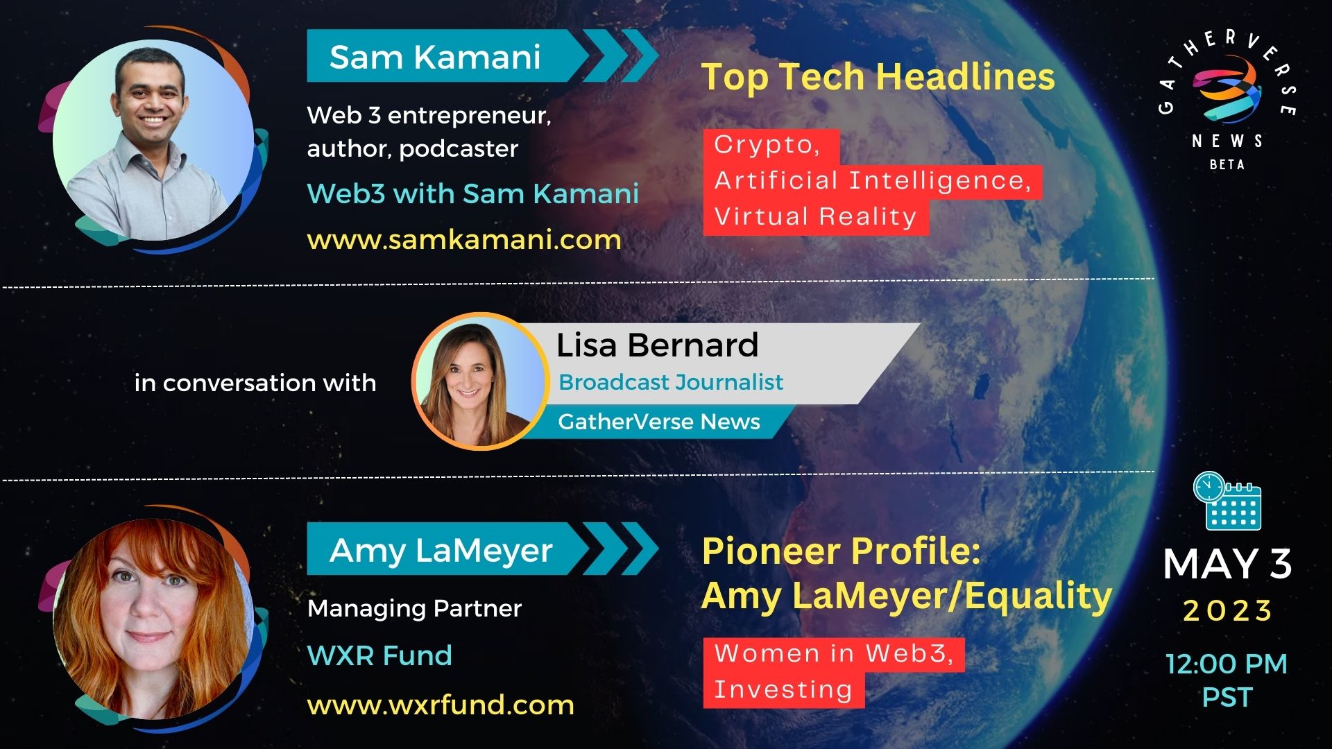 GatherVerse News Unscripted - Top Tech Headlines and Pioneer Profile: Amy LaMeyer/Equality