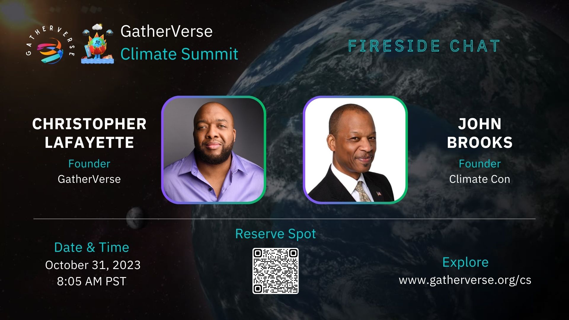 Fireside Chat - Christopher Lafayette & John Brooks - GatherVerse Climate Summit