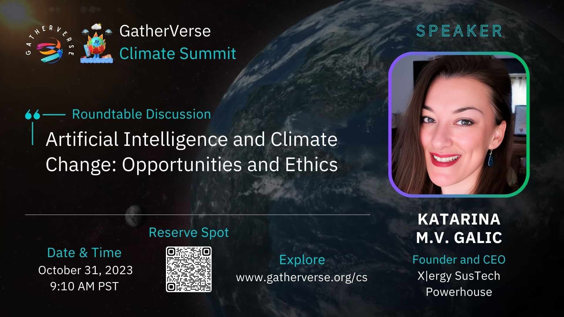 Katarina M.V. Galic - GatherVerse Climate Summit