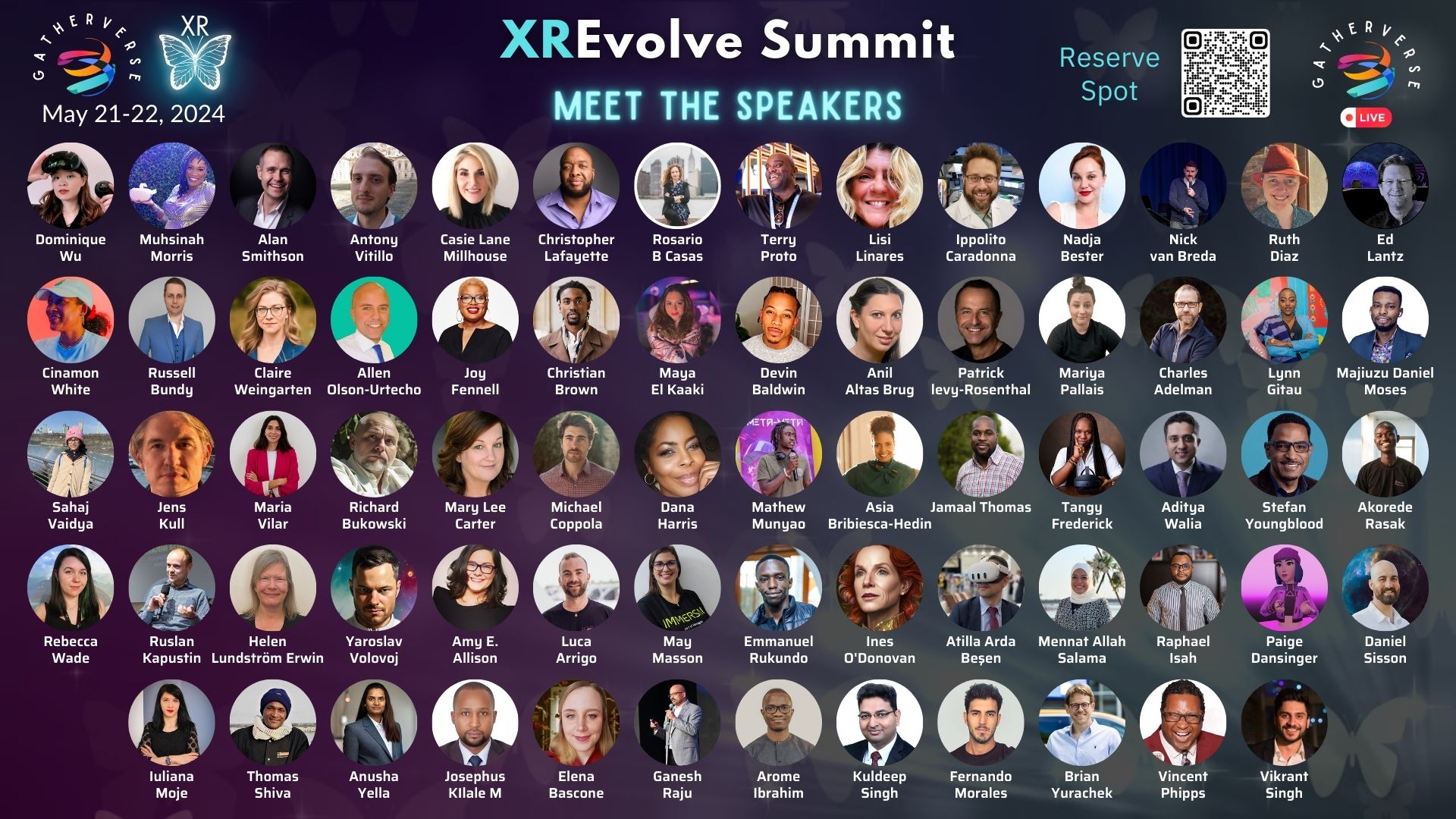 GatherVerse XREvolve Summit – Speakers GatherVerse XREvolve Summit - Speakers