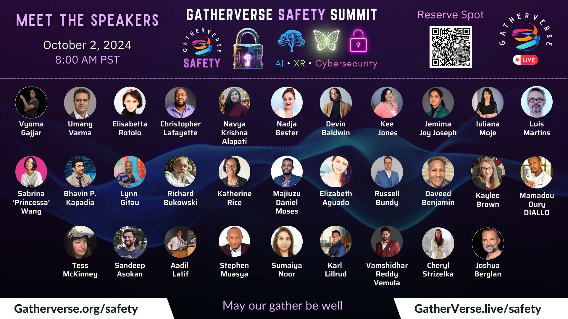 GatherVerse Safety Summit – Speakers GatherVerse AI Evolve Summit - Speakers